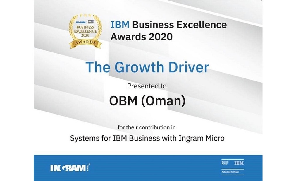 The Award was part of the IBM Business Excellence Awards, 2020. Photo credit: OBM