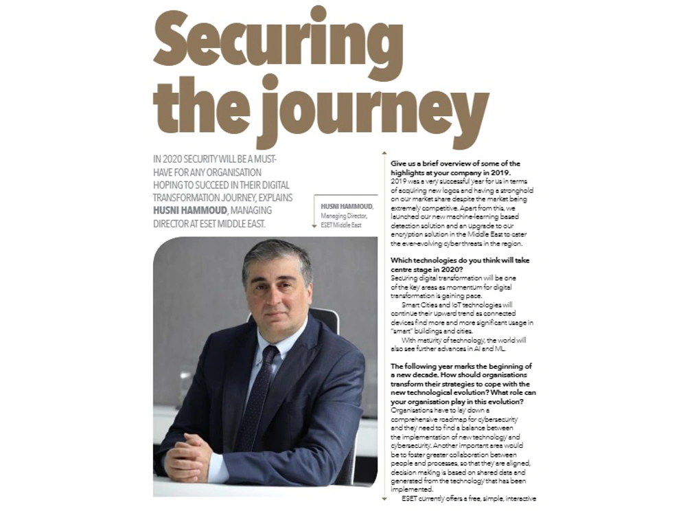 Husni Hammoud talks about the upcoming challenges and opportunities in the new decade Photo credit: Computernews Middle East
