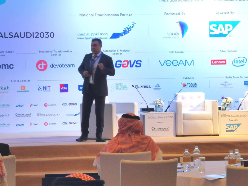 Ilker Tasdemir talking about Intelligent Solutions at Digital Saudi 2030