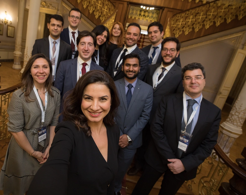 Nesrin Demirci, General Manager of MDSap with the MDSap and Finecus team at the Risk Managers Association annual Risk Day Photo credit: MDSap