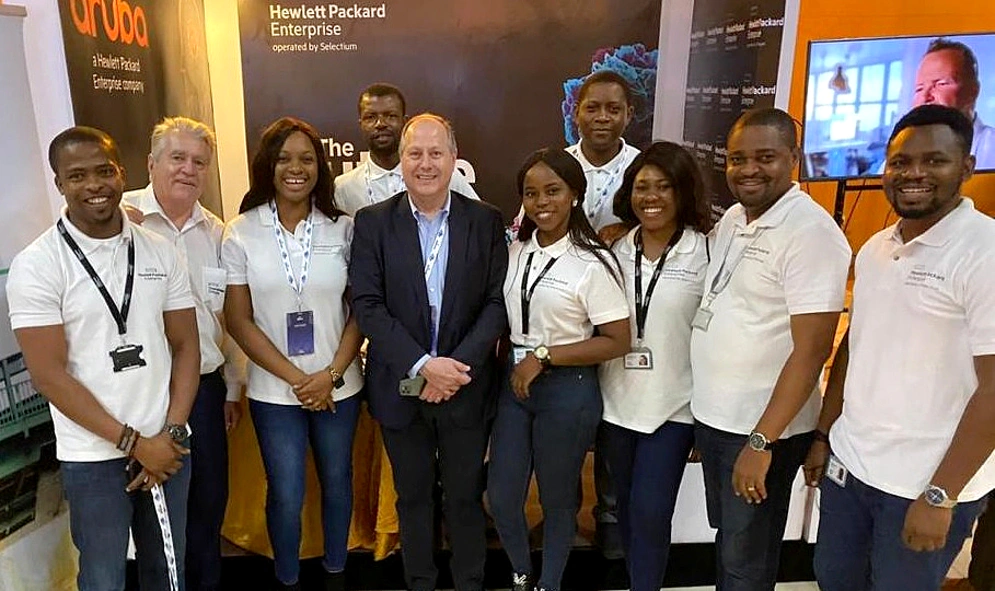 Team Members from Selectium Nigeria at the MainOne Nerds Unite 2020 event in Lagos, Nigeria. Photo credit: Hewlett Packard Enterprise operated by Selectium
