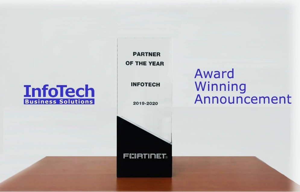 The Fortinet Award - a great achievement in a competitive market. Photo credit: InfoTech
