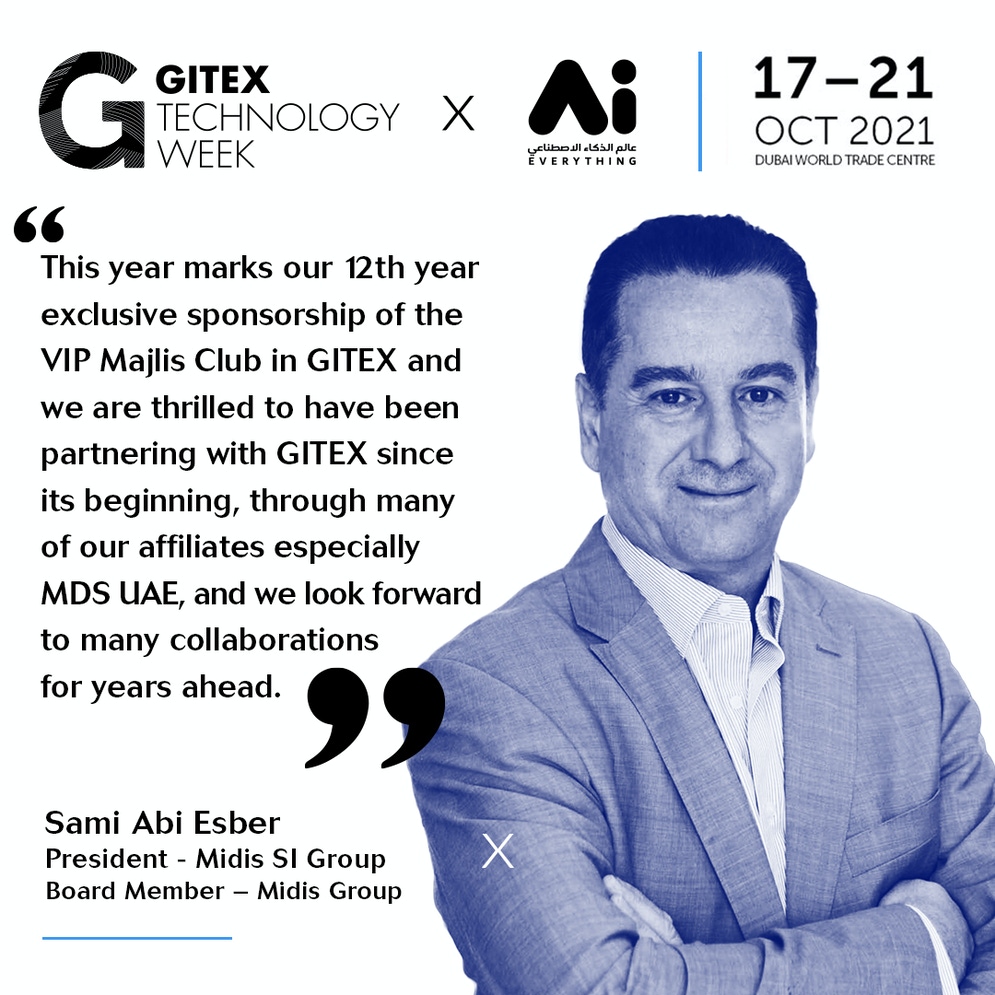 For 2021, once again, Midis Group senior management will be present at GITEX to network with global tech leaders and regional partners. Photo credit: Midis Group