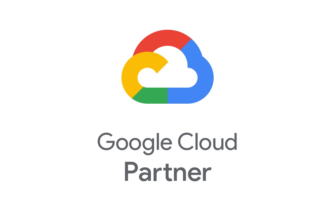 une image avec les mots Google Cloud Partner et un logo en couleur