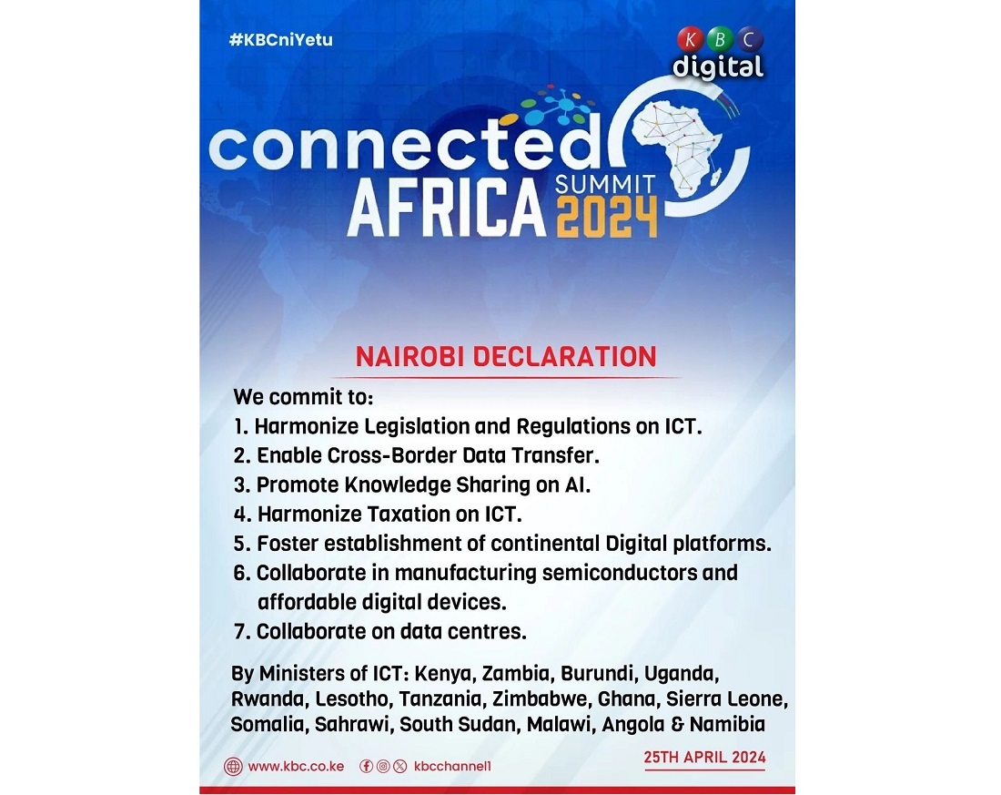 un graphique numérique intitulé Déclaration de Nairobi 