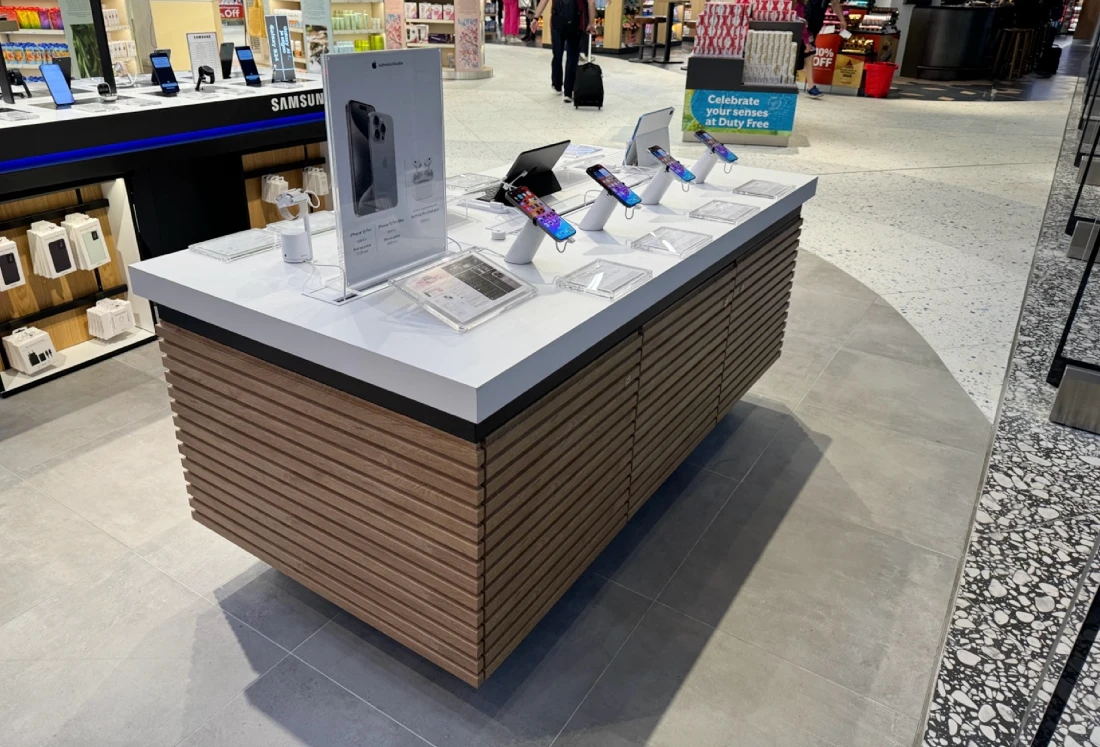 interior view within a hi tech retail store